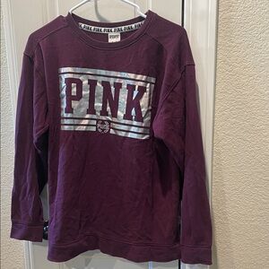PINK Victoria's Secret Sweatshirt - Purple and Silver